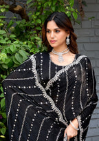 Heer Fandy Satin Embellished Saree with Designer Blouse – Elegant Festive & Party Wear