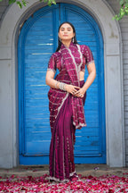 Heer Fandy Satin Embellished Saree with Designer Blouse – Elegant Festive & Party Wear