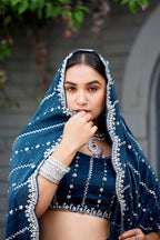 Heer Fandy Satin Embellished Saree with Designer Blouse – Elegant Festive & Party Wear