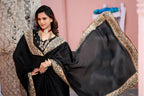 Devika Fandy Satin Embroidered Saree with Designer Blouse