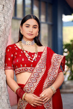 Devika Fandy Satin Embroidered Saree with Designer Blouse