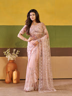 Nirva Net Embroidered Wedding Saree