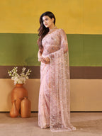 Nirva Net Embroidered Wedding Saree