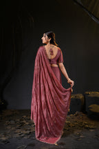 Falguni 3 Designer Saree | Shimmer Chiffon with Star Motif Embroidery, Sirosky Work & Pearl Border Drops