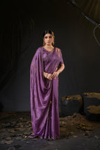 Falguni 3 Designer Saree | Shimmer Chiffon with Star Motif Embroidery, Sirosky Work & Pearl Border Drops