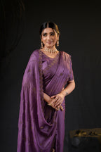 Falguni 3 Designer Saree | Shimmer Chiffon with Star Motif Embroidery, Sirosky Work & Pearl Border Drops