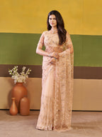 Nirva Net Embroidered Wedding Saree