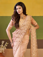 Nirva Net Embroidered Wedding Saree