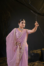 Anamika Organza Saree with Heavy Embroidered Border | Available in 4 Colours