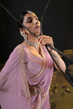 Anamika Organza Saree with Heavy Embroidered Border | Available in 4 Colours