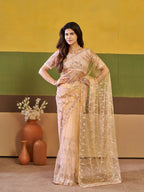 Nirva Net Embroidered Wedding Saree