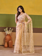 Nirva Net Embroidered Wedding Saree