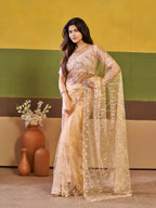Nirva Net Embroidered Wedding Saree