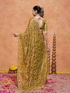 Varda Pure Satin Embroidered Saree