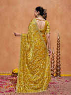 Varda Pure Satin Embroidered Saree