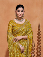 Varda Pure Satin Embroidered Saree