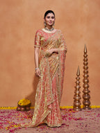 Varda Pure Satin Embroidered Saree