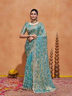 Varda Pure Satin Embroidered Saree
