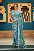 Chanda Saree – Sequin & Cutdana Jaal Work