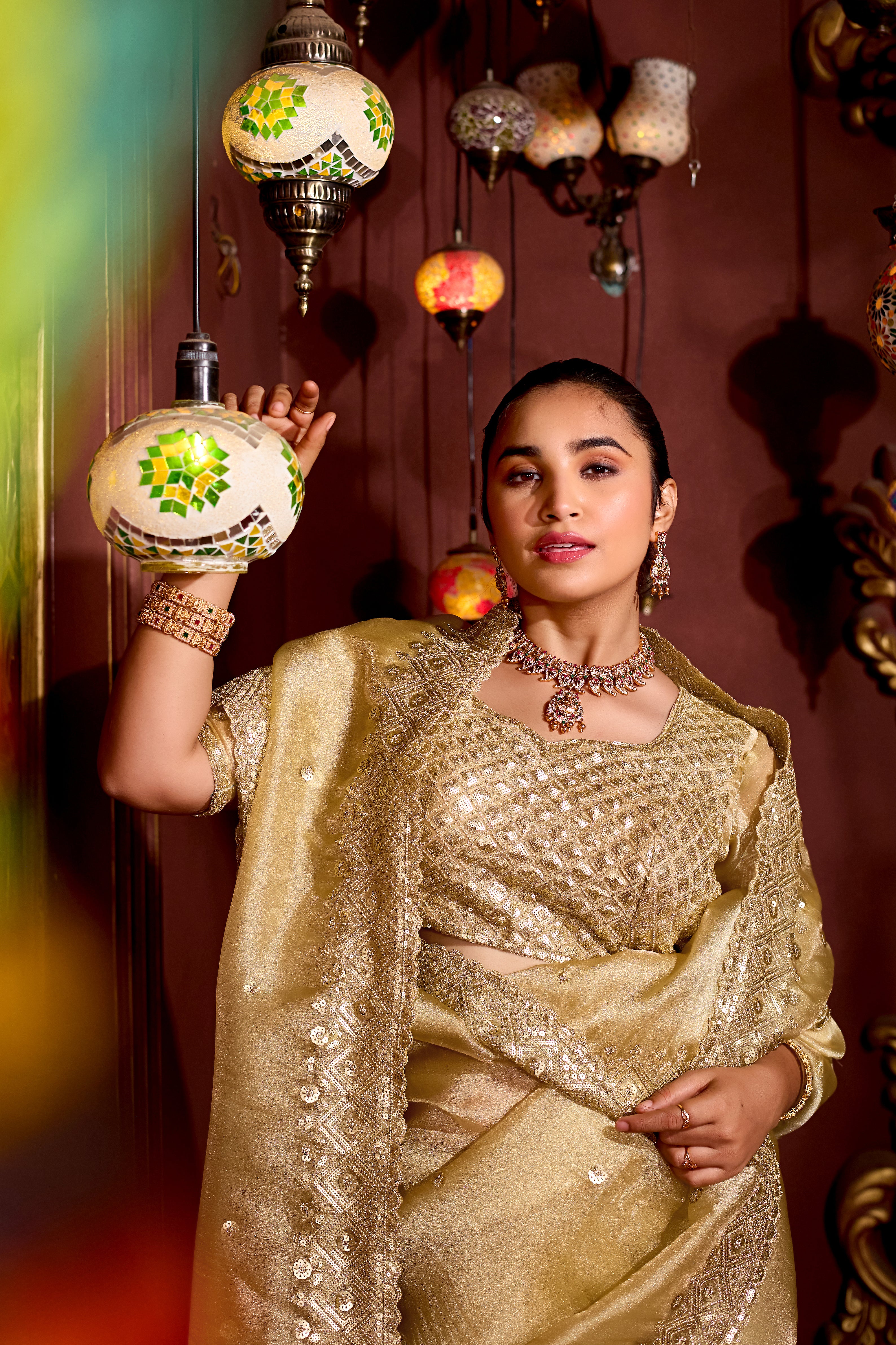 Sindhuri Saree – Luxury Edition | Regal Sequin Jaal Bridal Collection