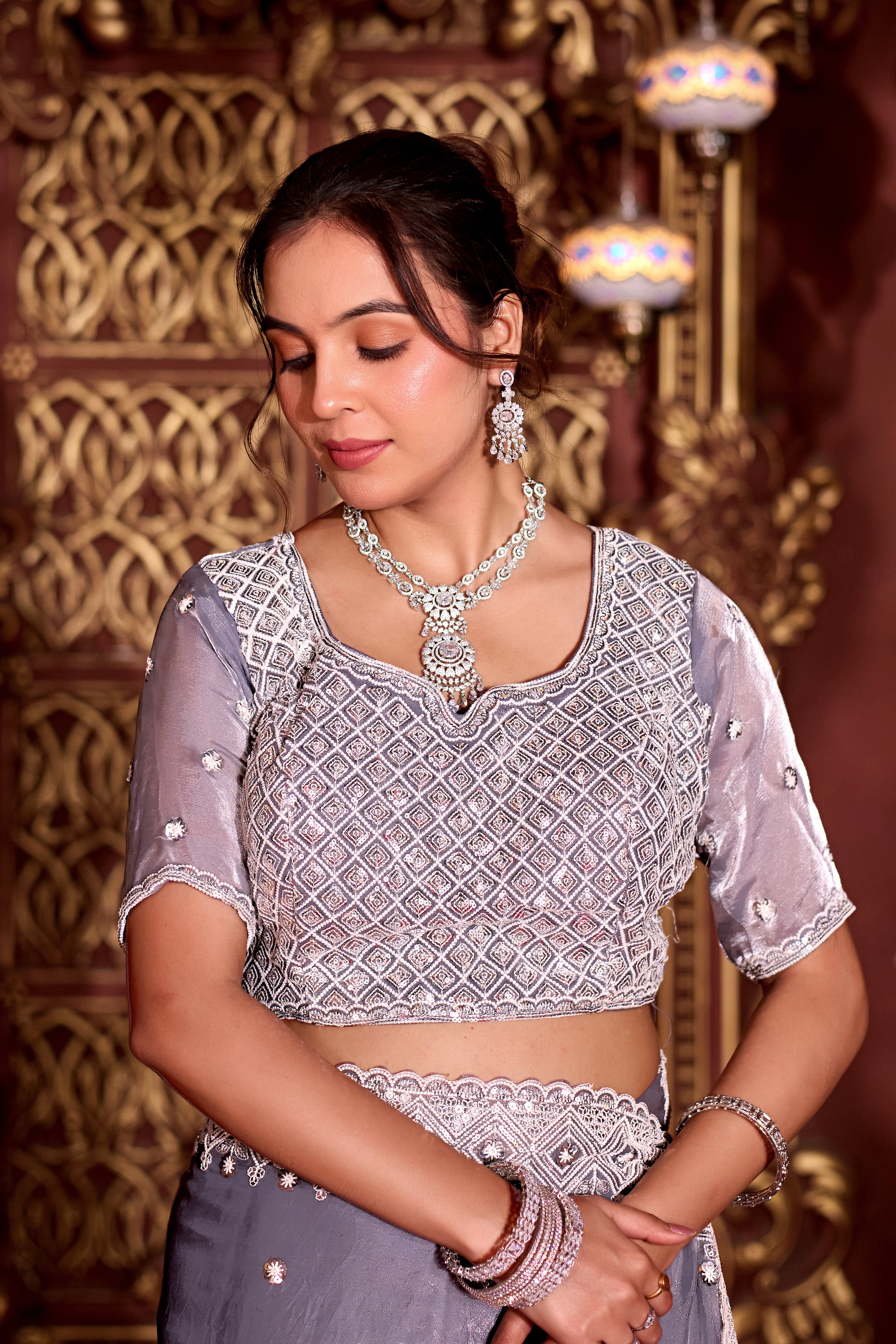 Sindhuri Saree – Classic Edition | Regal Sequin Jaal Bridal Collection