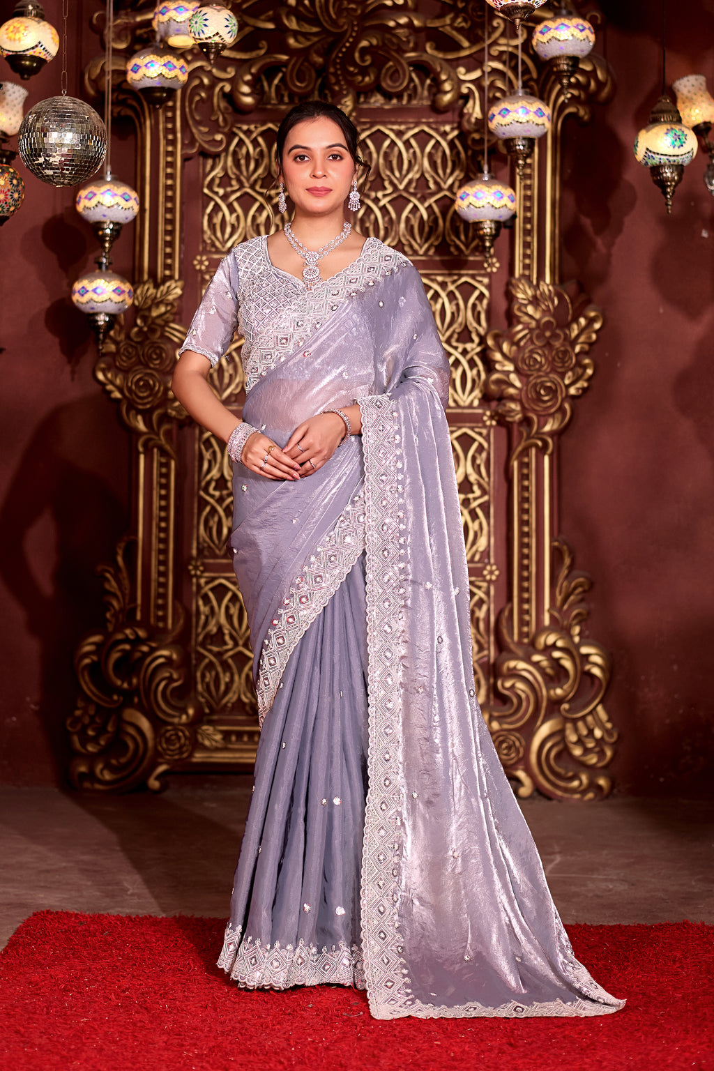 Sindhuri Saree – Classic Edition | Regal Sequin Jaal Bridal Collection