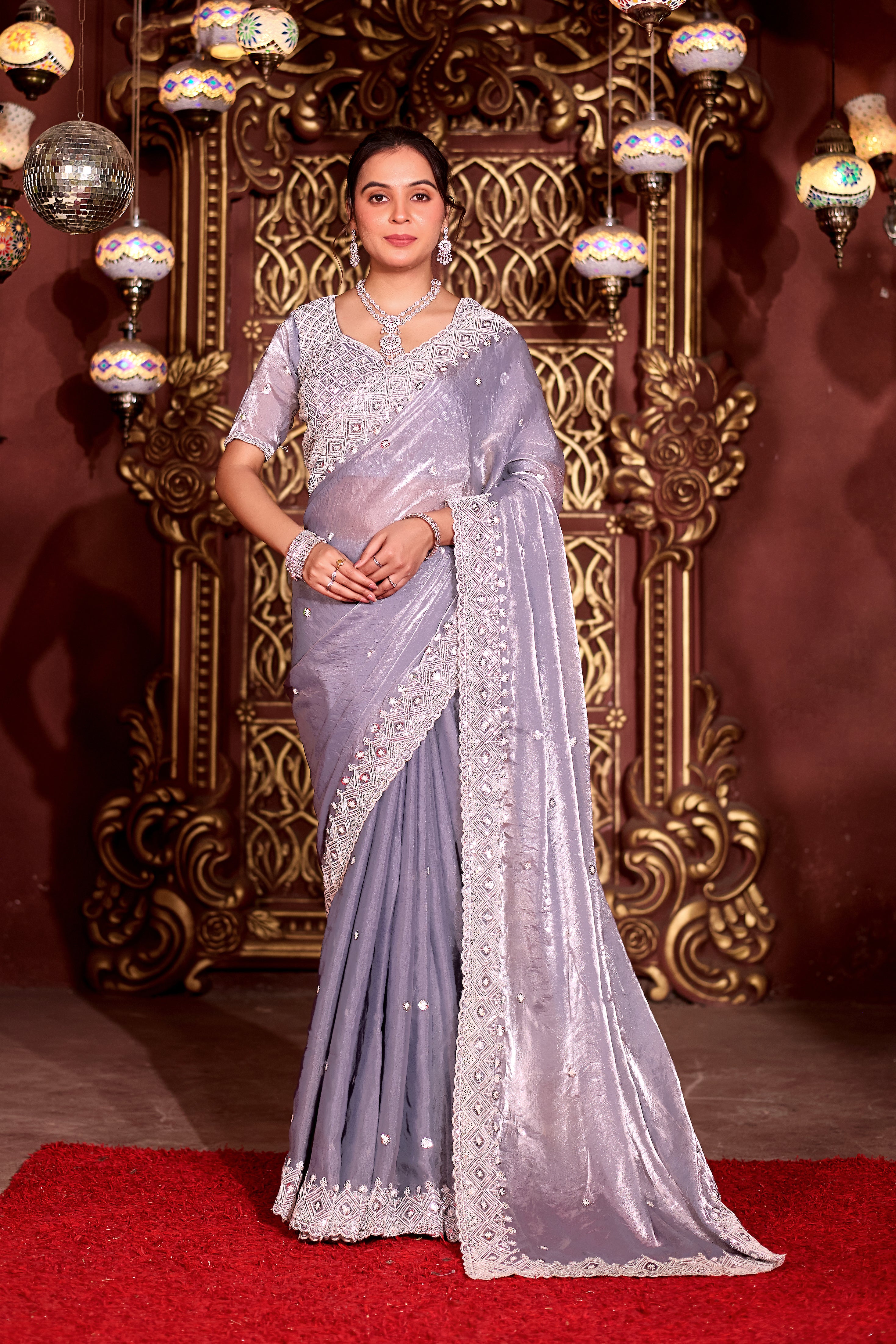 Sindhuri Saree – Classic Edition | Regal Sequin Jaal Bridal Collection