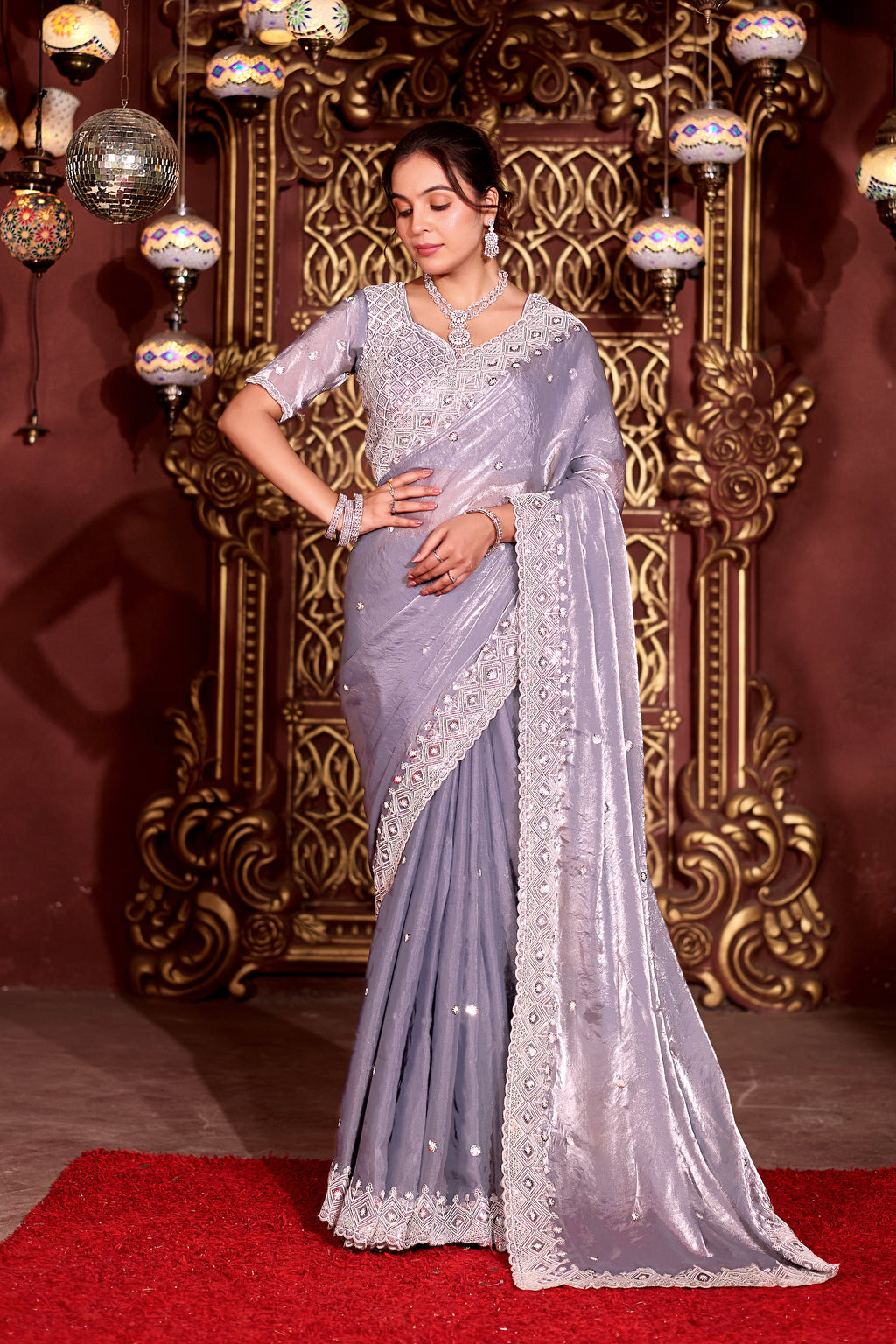Sindhuri Saree – Classic Edition | Regal Sequin Jaal Bridal Collection