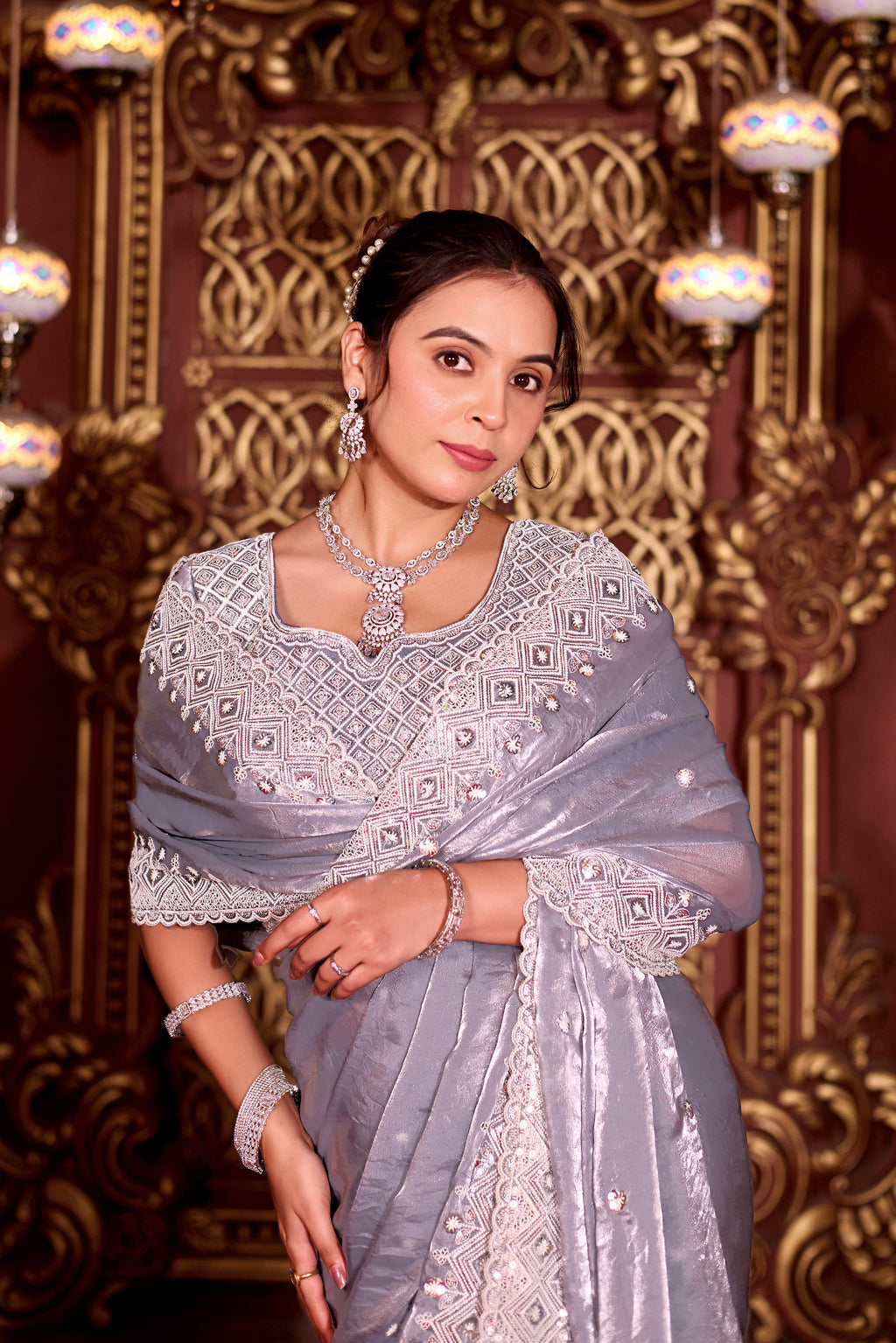 Sindhuri Saree – Classic Edition | Regal Sequin Jaal Bridal Collection