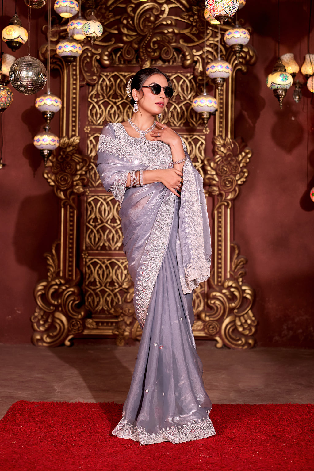 Sindhuri Saree – Classic Edition | Regal Sequin Jaal Bridal Collection