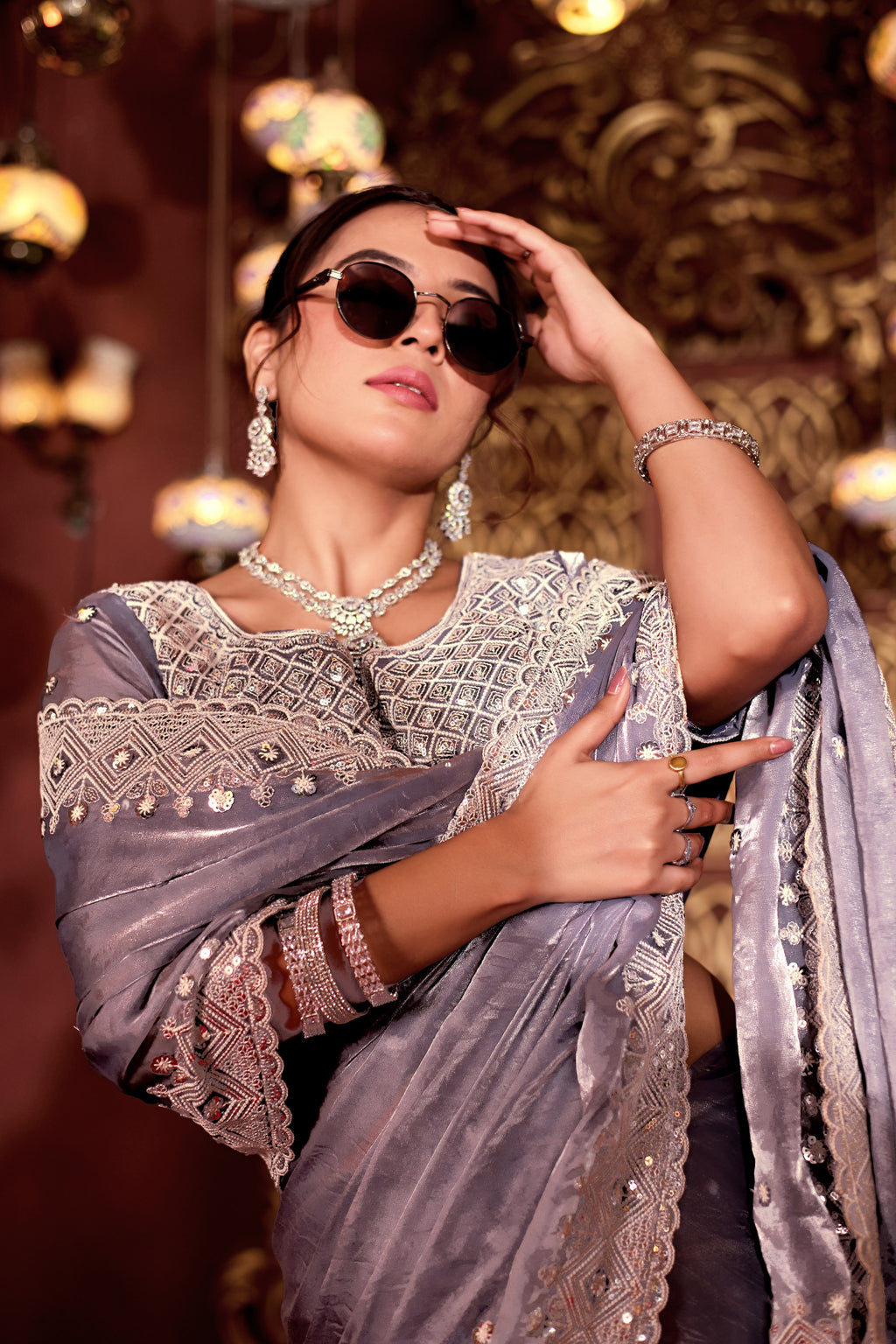Sindhuri Saree – Classic Edition | Regal Sequin Jaal Bridal Collection