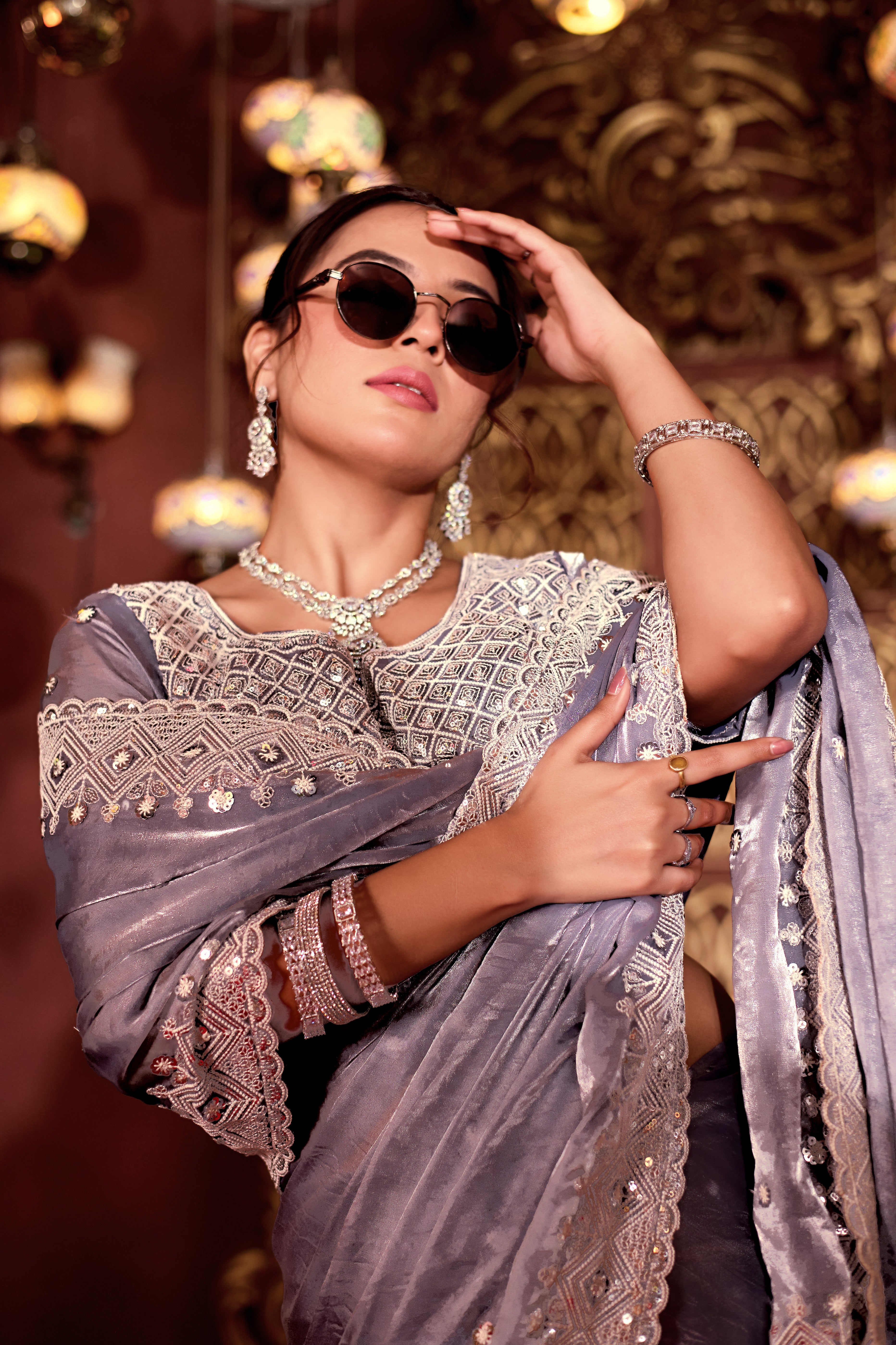 Sindhuri Saree – Classic Edition | Regal Sequin Jaal Bridal Collection