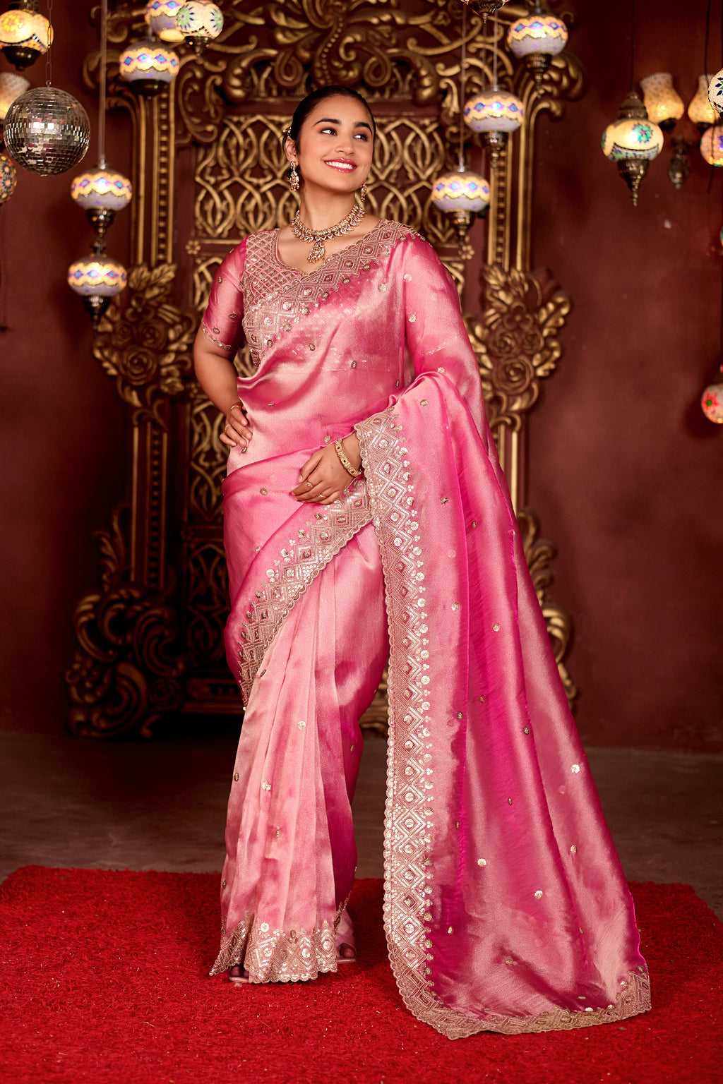 Sindhuri Saree – Luxury Edition | Regal Sequin Jaal Bridal Collection