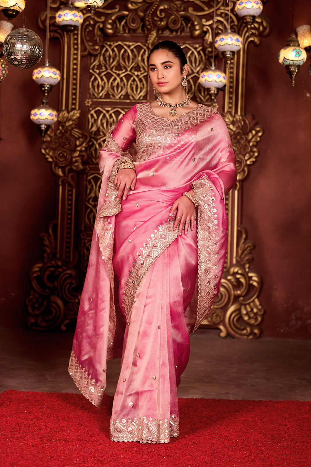 Sindhuri Saree – Luxury Edition | Regal Sequin Jaal Bridal Collection