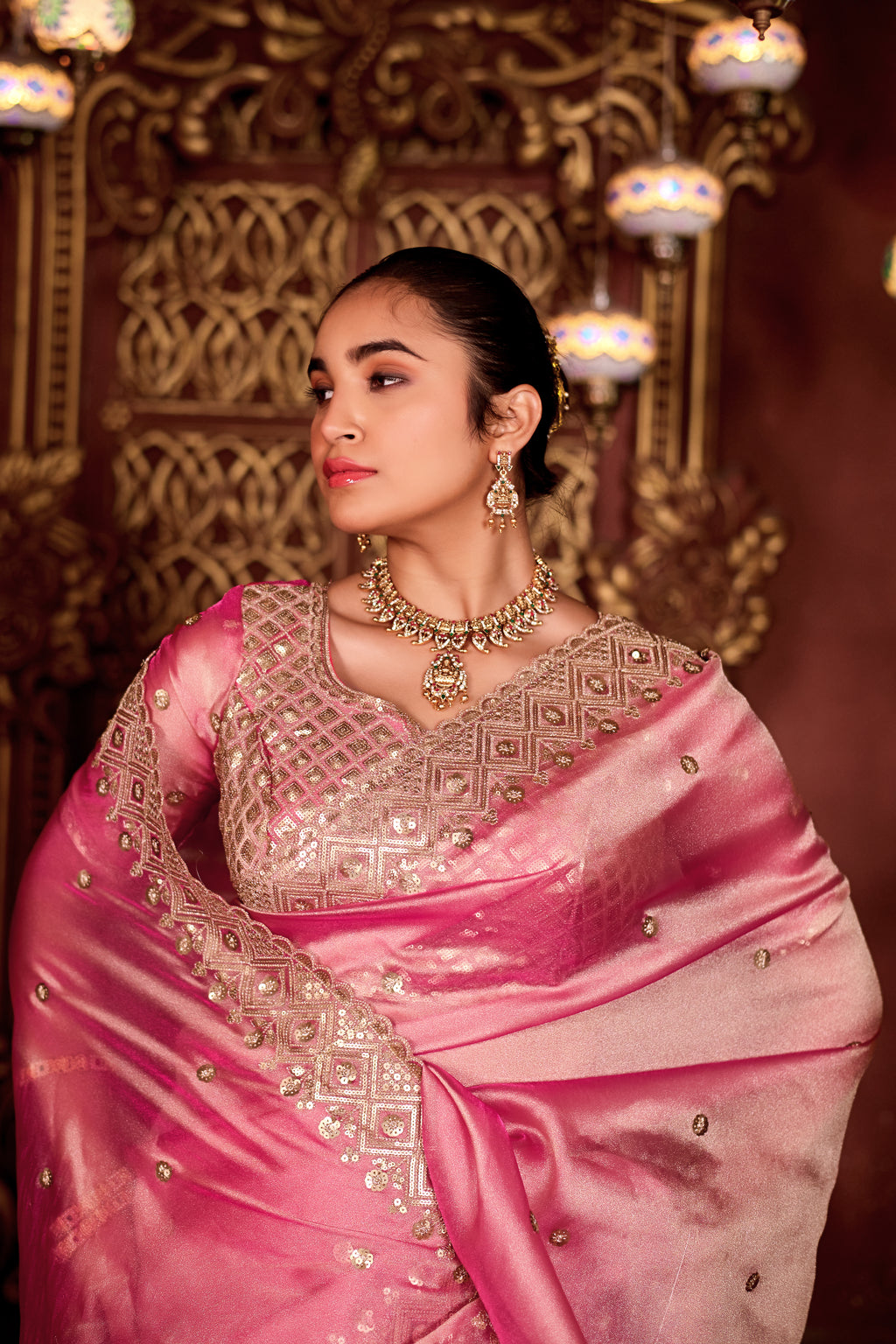 Sindhuri Saree – Luxury Edition | Regal Sequin Jaal Bridal Collection