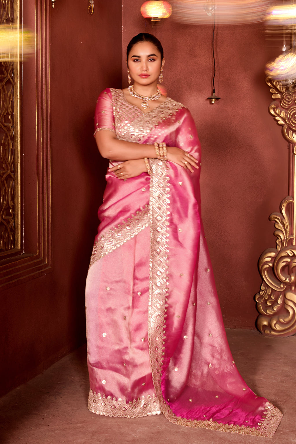 Sindhuri Saree – Luxury Edition | Regal Sequin Jaal Bridal Collection