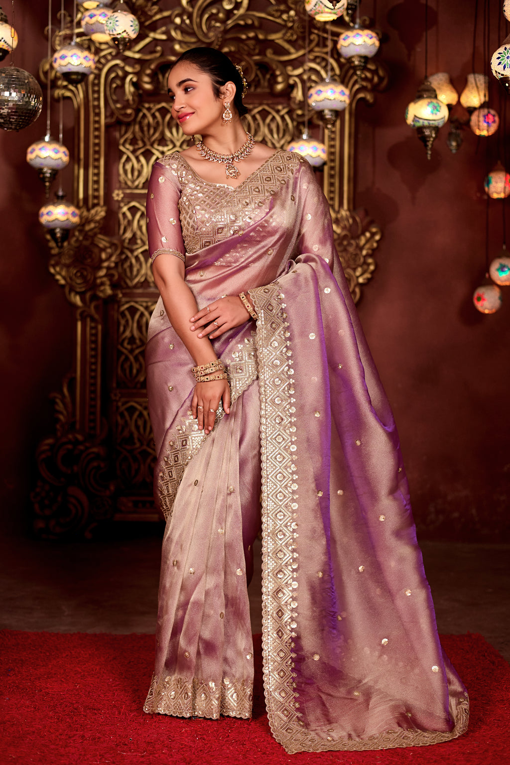 Sindhuri Saree – Luxury Edition | Regal Sequin Jaal Bridal Collection