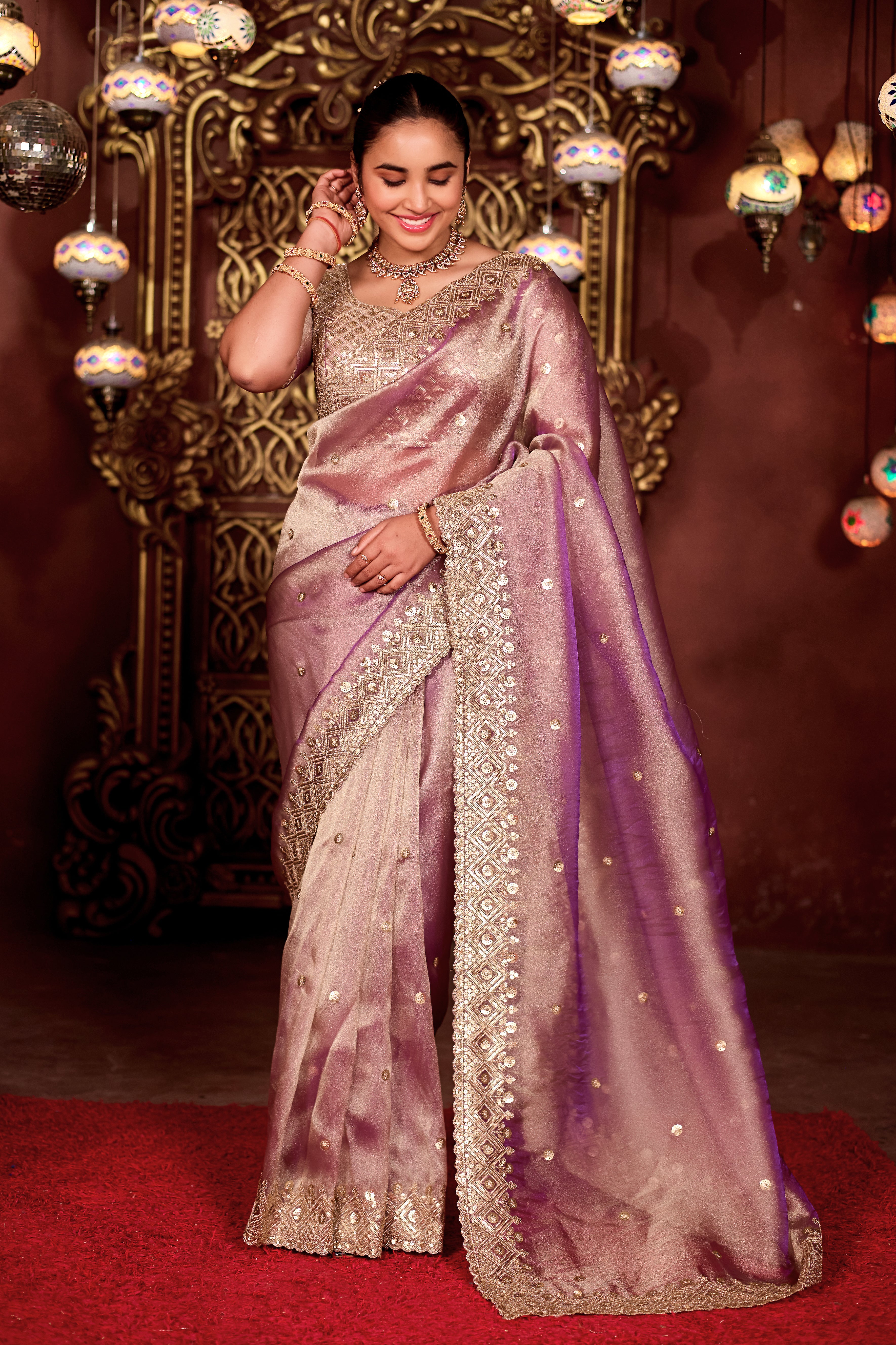 Sindhuri Saree – Luxury Edition | Regal Sequin Jaal Bridal Collection