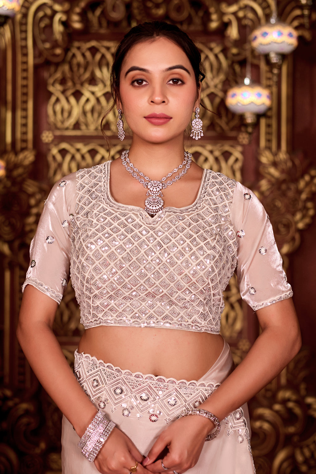 Sindhuri Saree – Classic Edition | Regal Sequin Jaal Bridal Collection