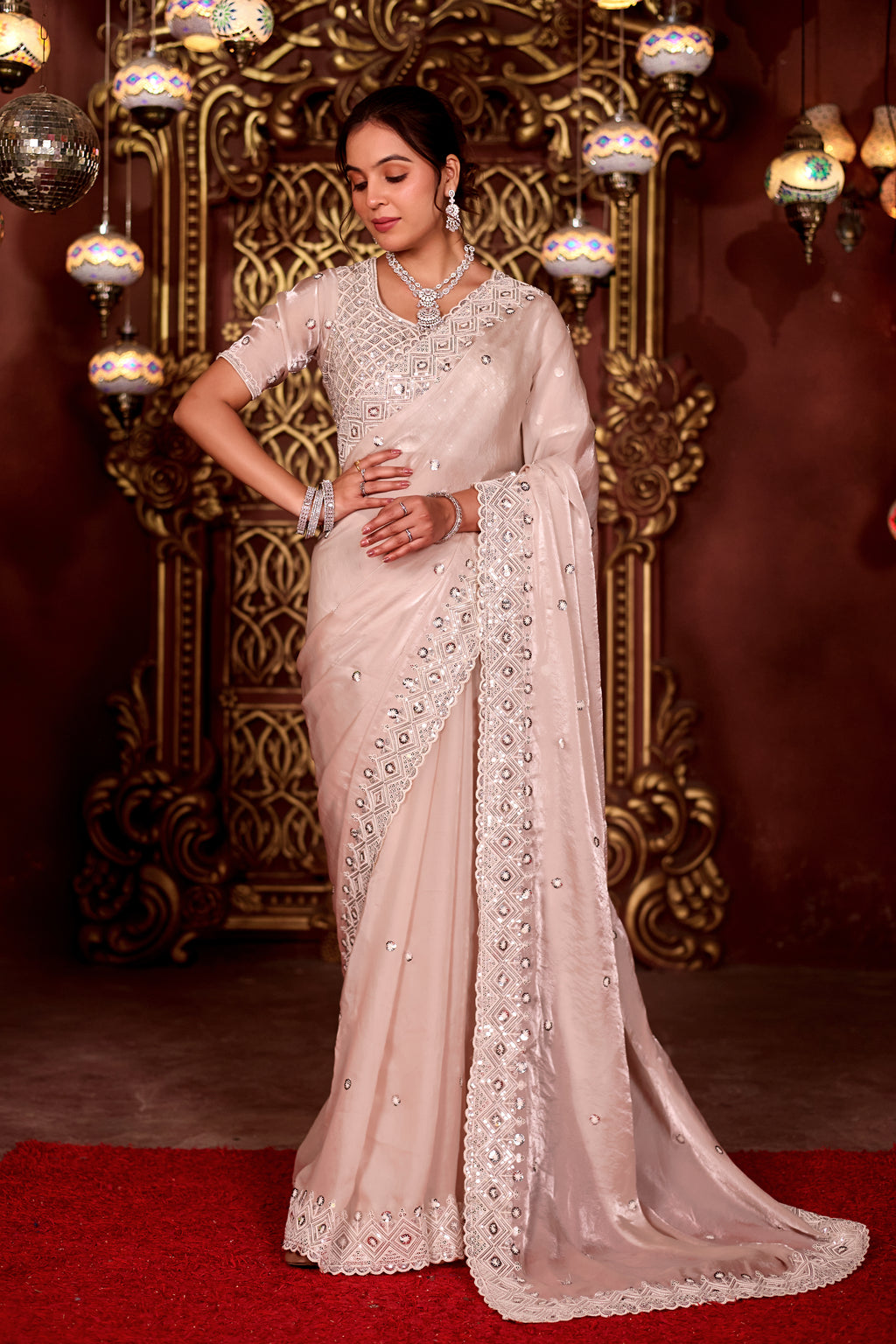 Sindhuri Saree – Classic Edition | Regal Sequin Jaal Bridal Collection
