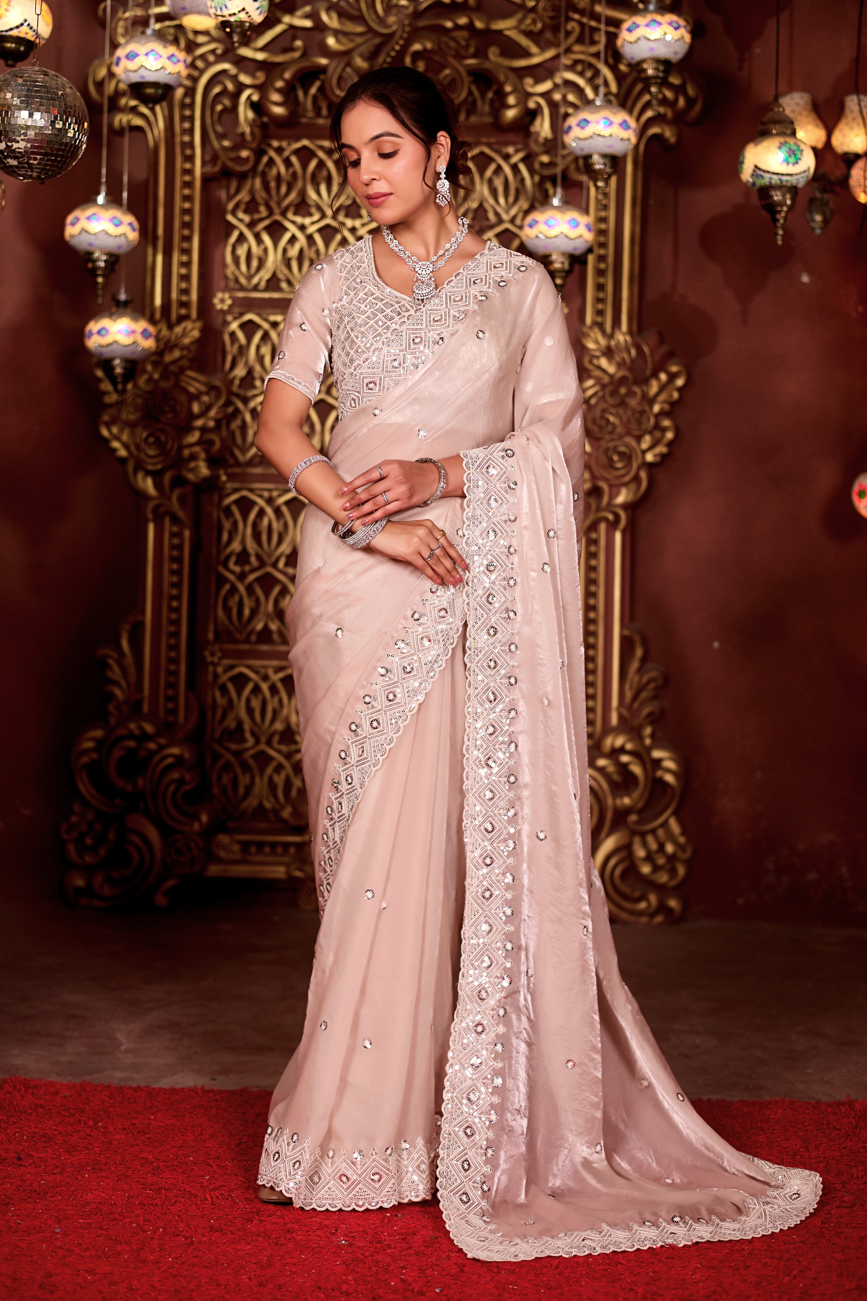 Sindhuri Saree – Classic Edition | Regal Sequin Jaal Bridal Collection