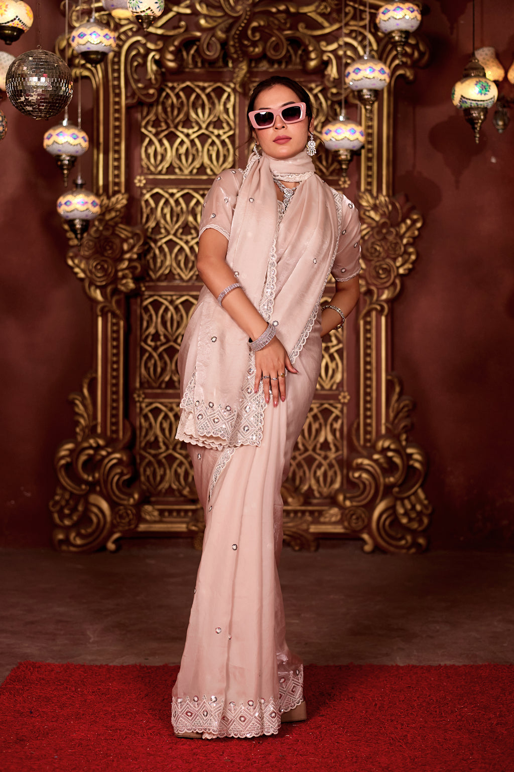 Sindhuri Saree – Classic Edition | Regal Sequin Jaal Bridal Collection