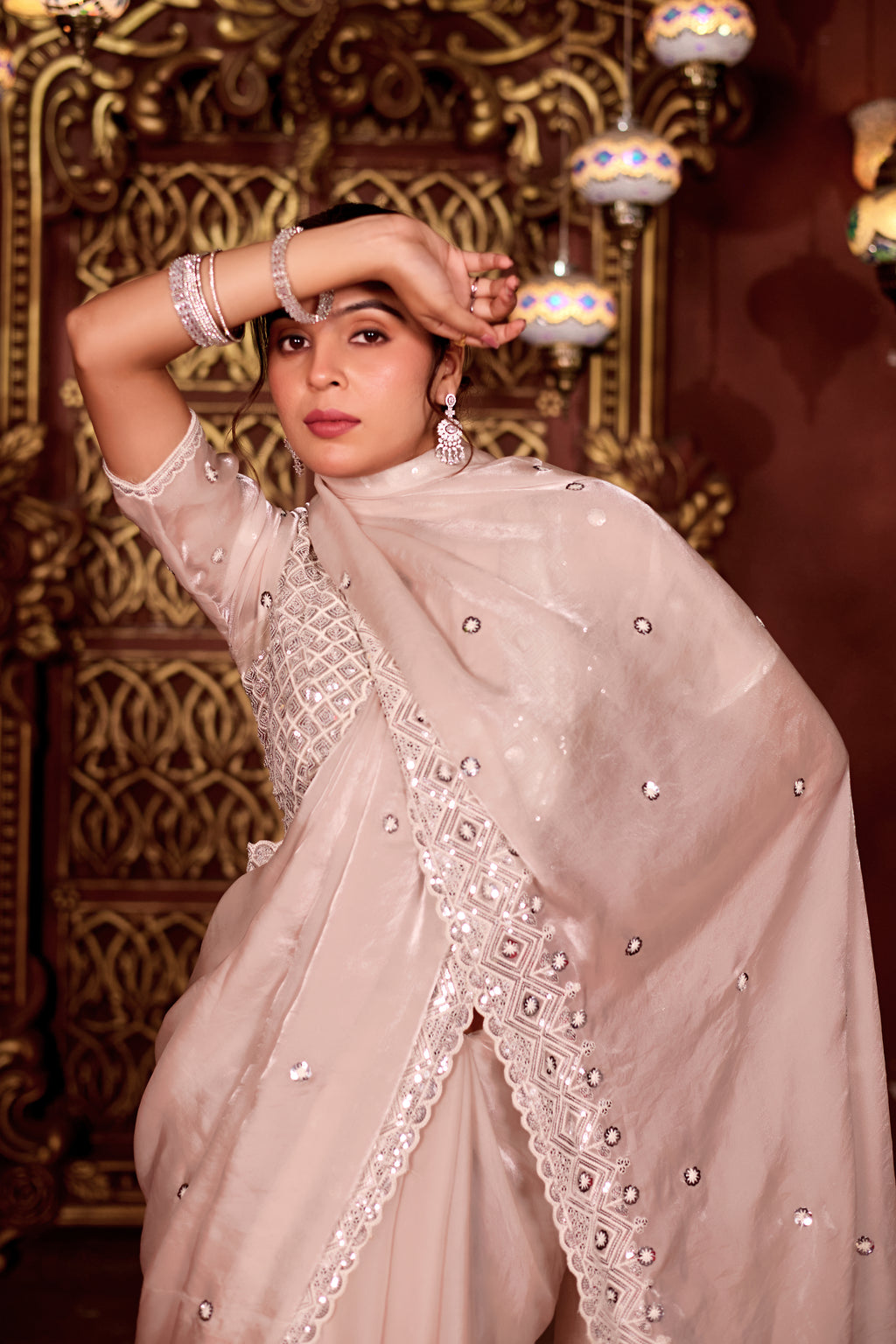 Sindhuri Saree – Classic Edition | Regal Sequin Jaal Bridal Collection