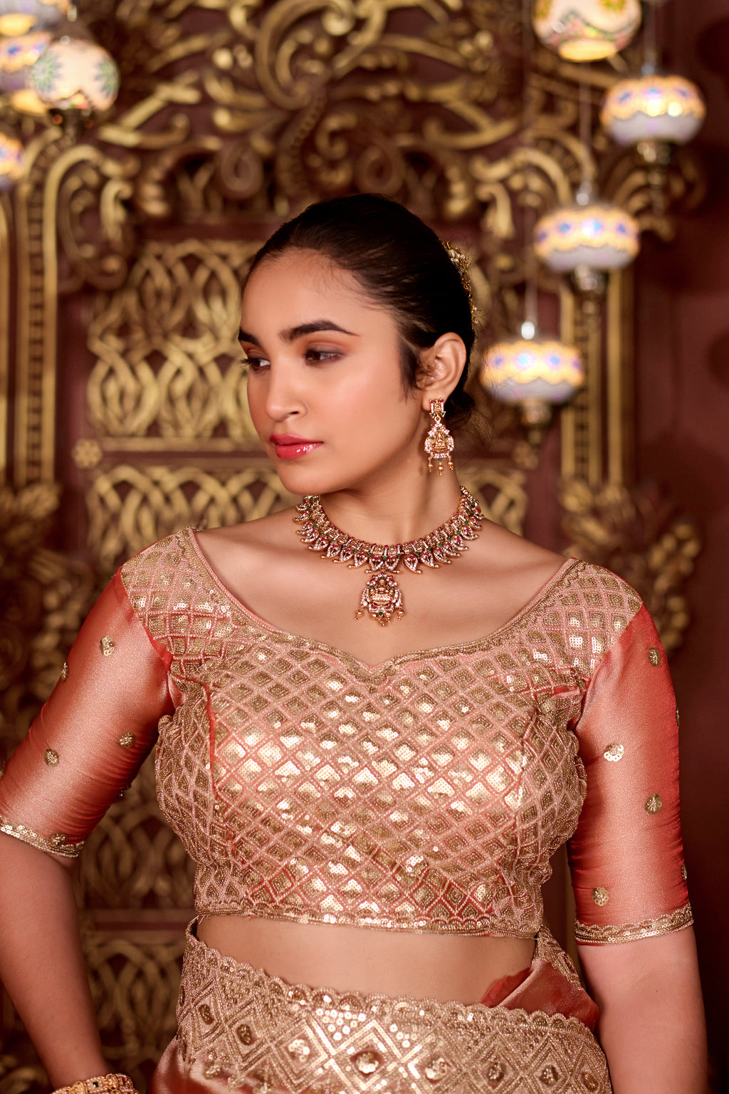 Sindhuri Saree – Luxury Edition | Regal Sequin Jaal Bridal Collection