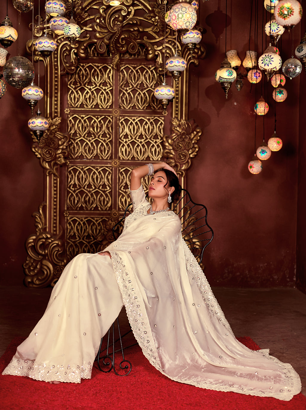 Sindhuri Saree – Classic Edition | Regal Sequin Jaal Bridal Collection