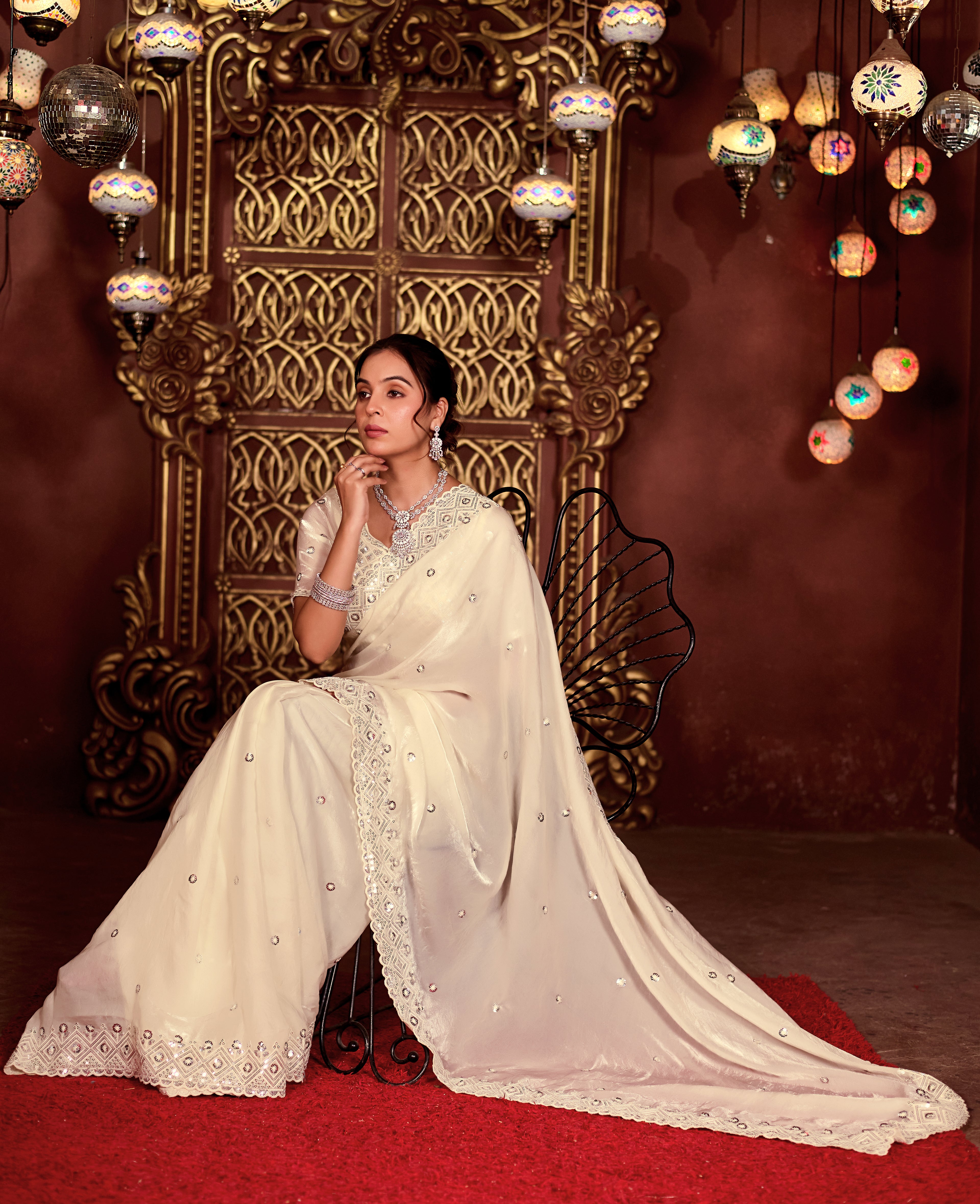 Sindhuri Saree – Classic Edition | Regal Sequin Jaal Bridal Collection