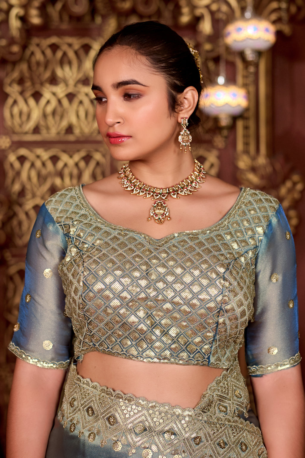 Sindhuri Saree – Luxury Edition | Regal Sequin Jaal Bridal Collection