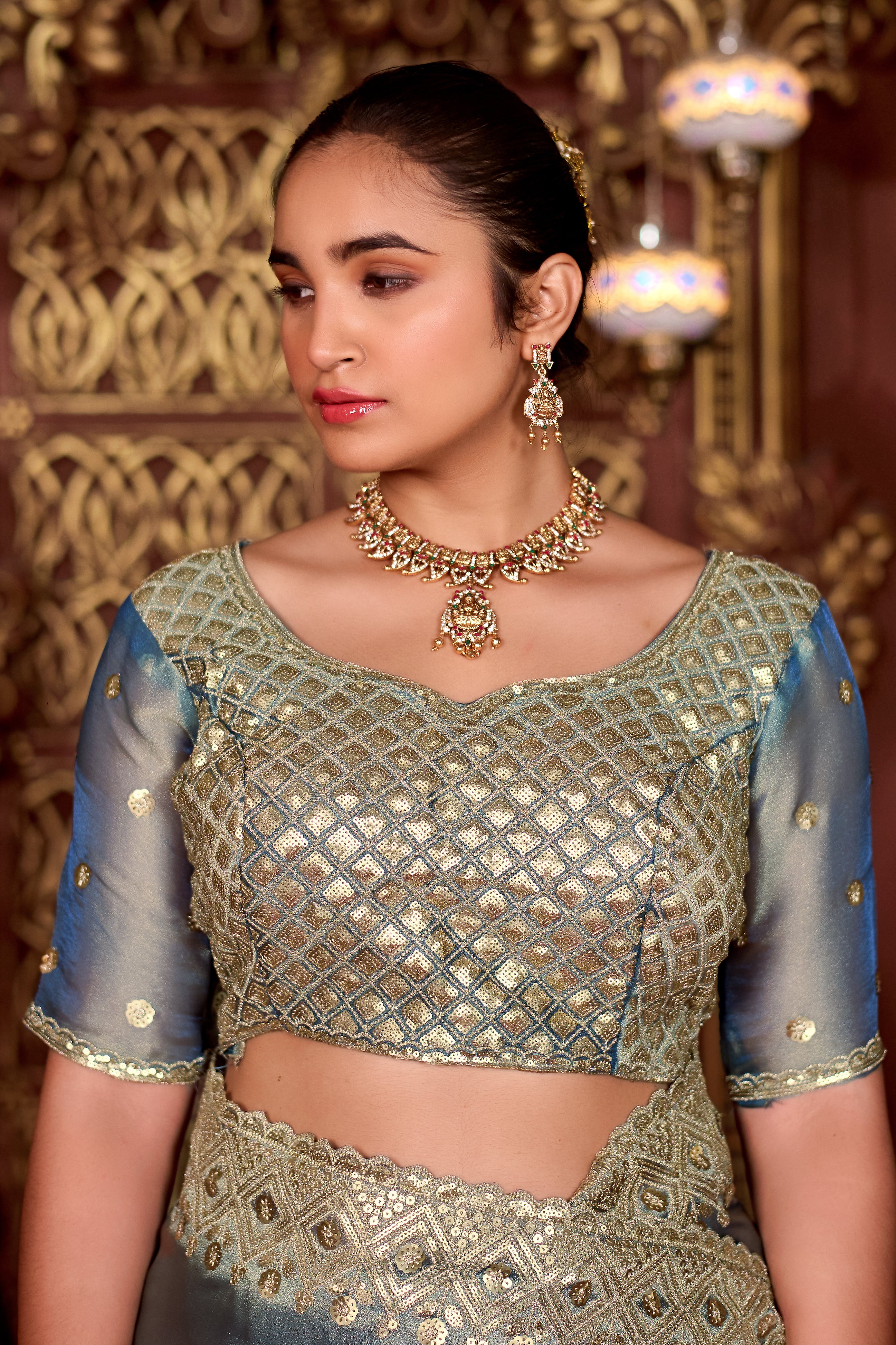 Sindhuri Saree – Luxury Edition | Regal Sequin Jaal Bridal Collection