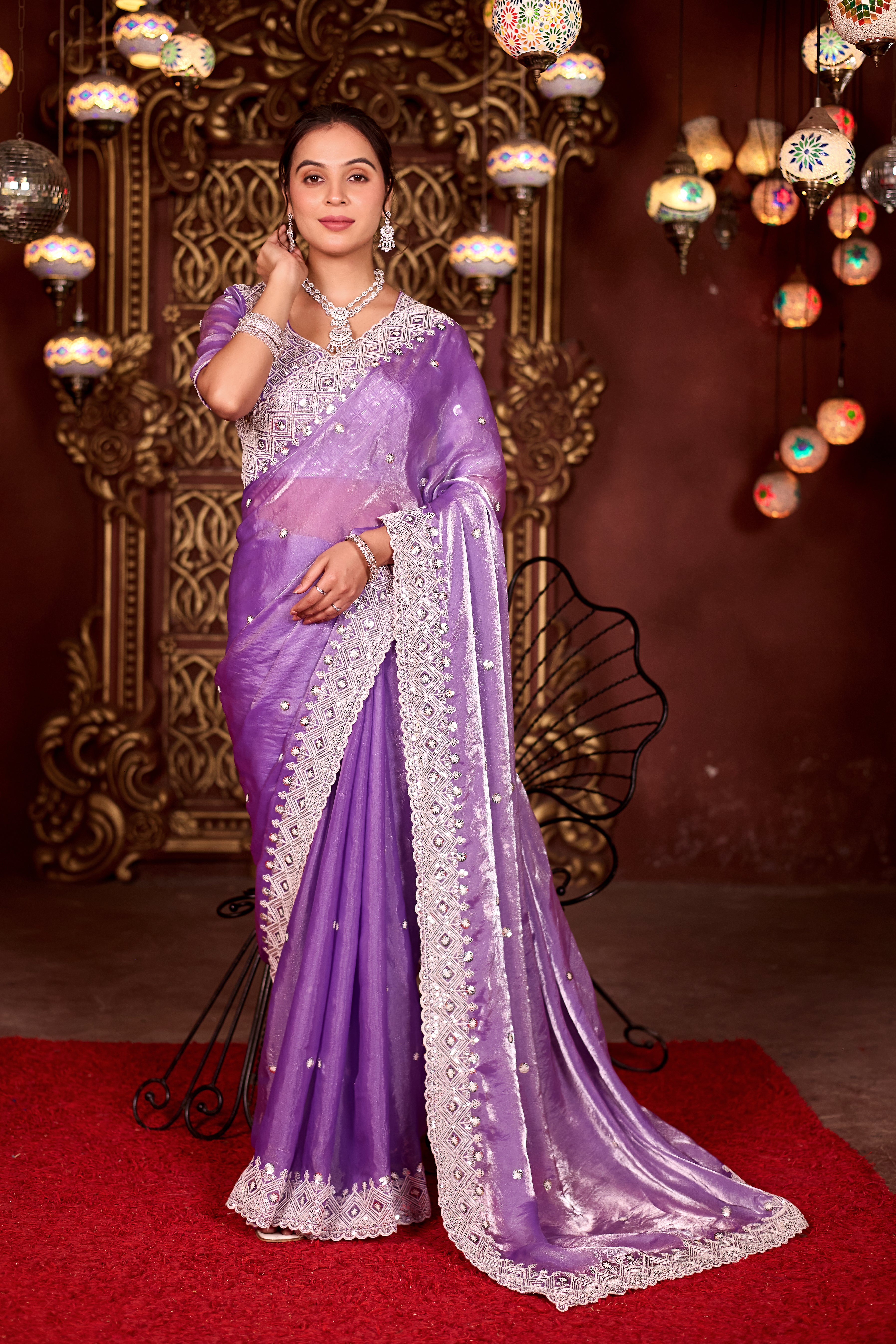 Sindhuri Saree – Classic Edition | Regal Sequin Jaal Bridal Collection