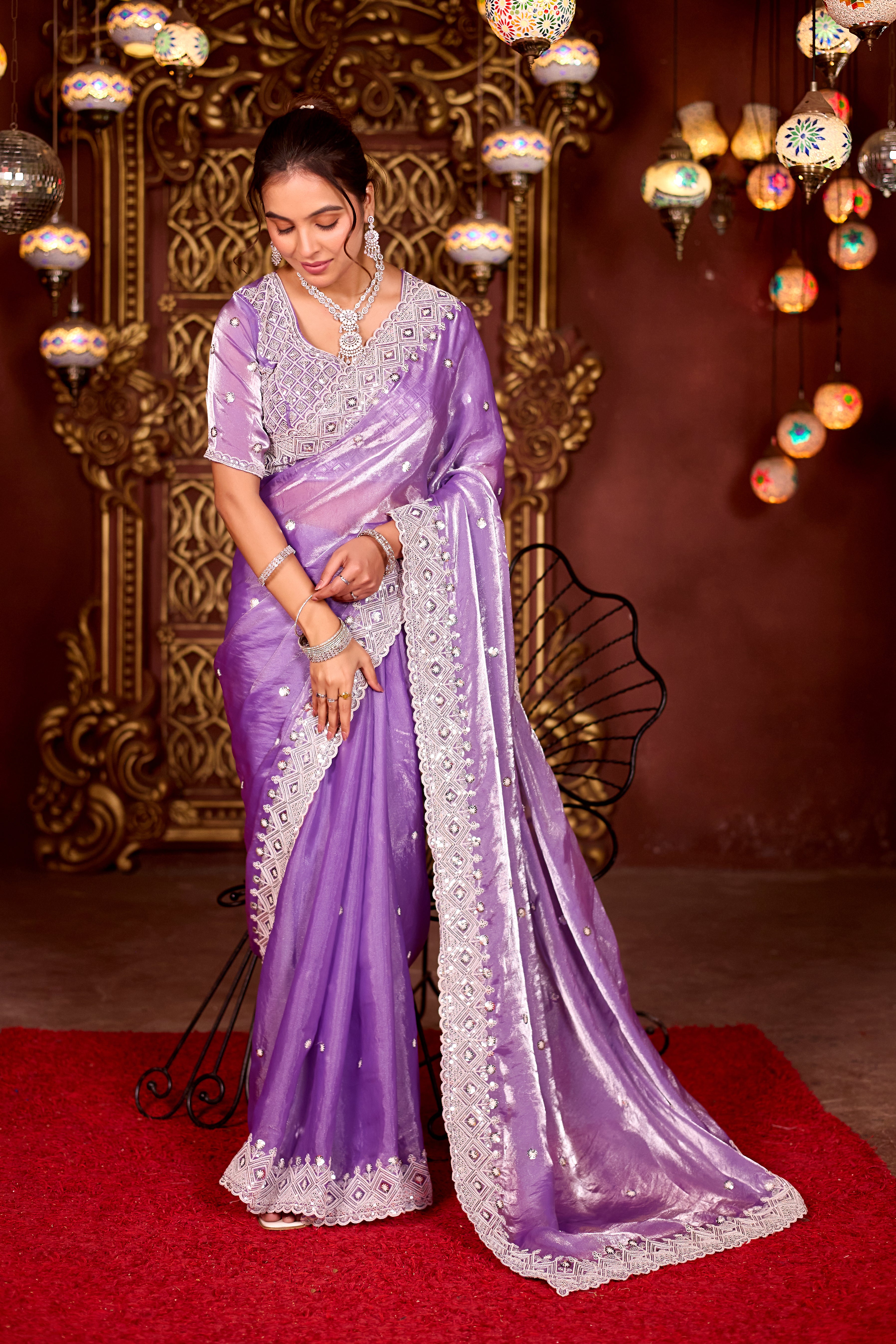 Sindhuri Saree – Classic Edition | Regal Sequin Jaal Bridal Collection